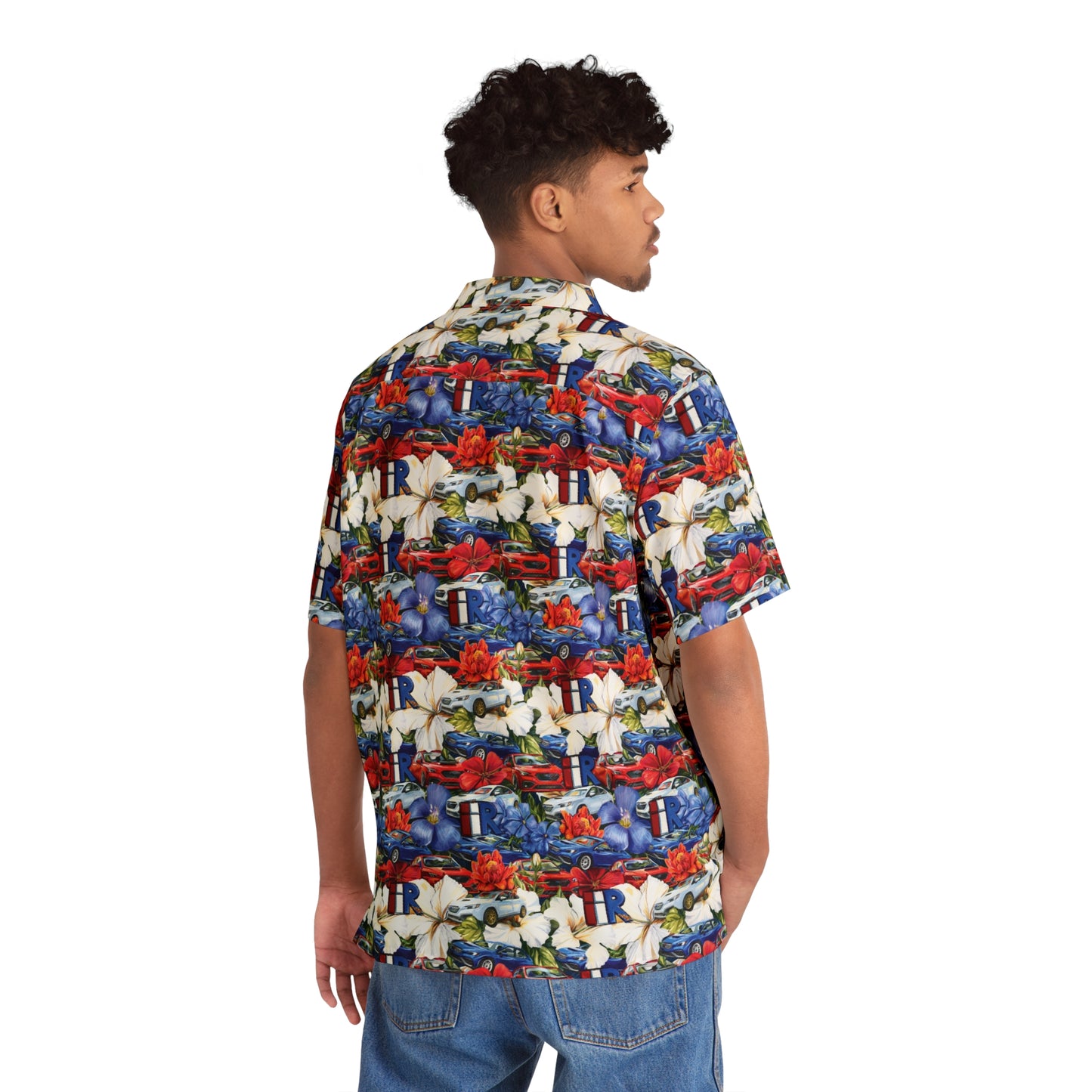 IIR Red White and Blue Hawaiian Shirt