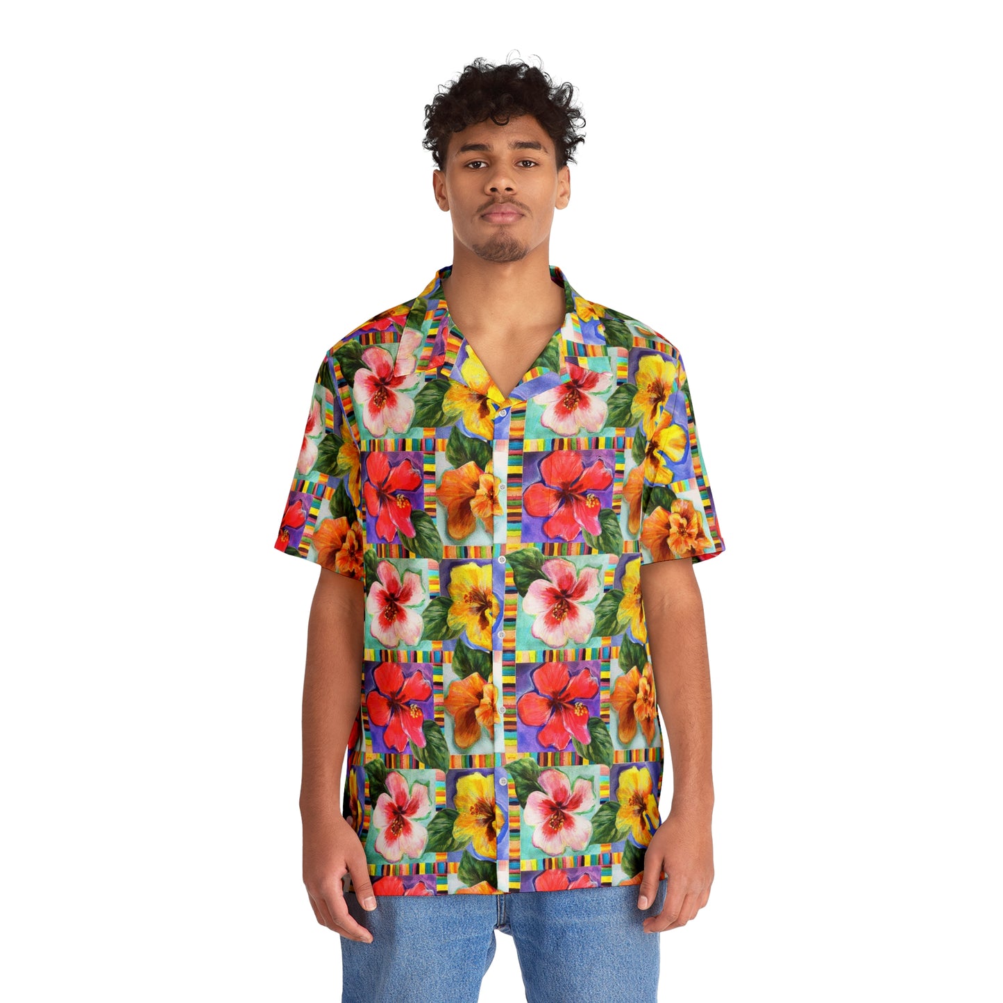 Hibiscus Hawaiian Shirt