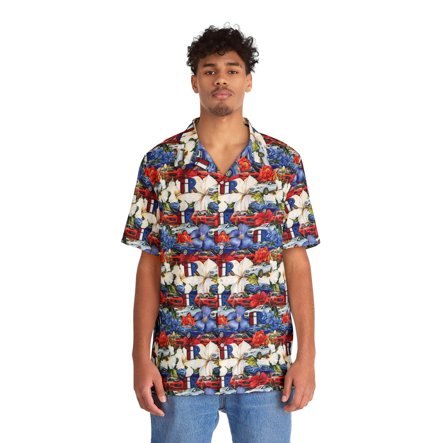 IIR Red White and Blue Hawaiian Shirt