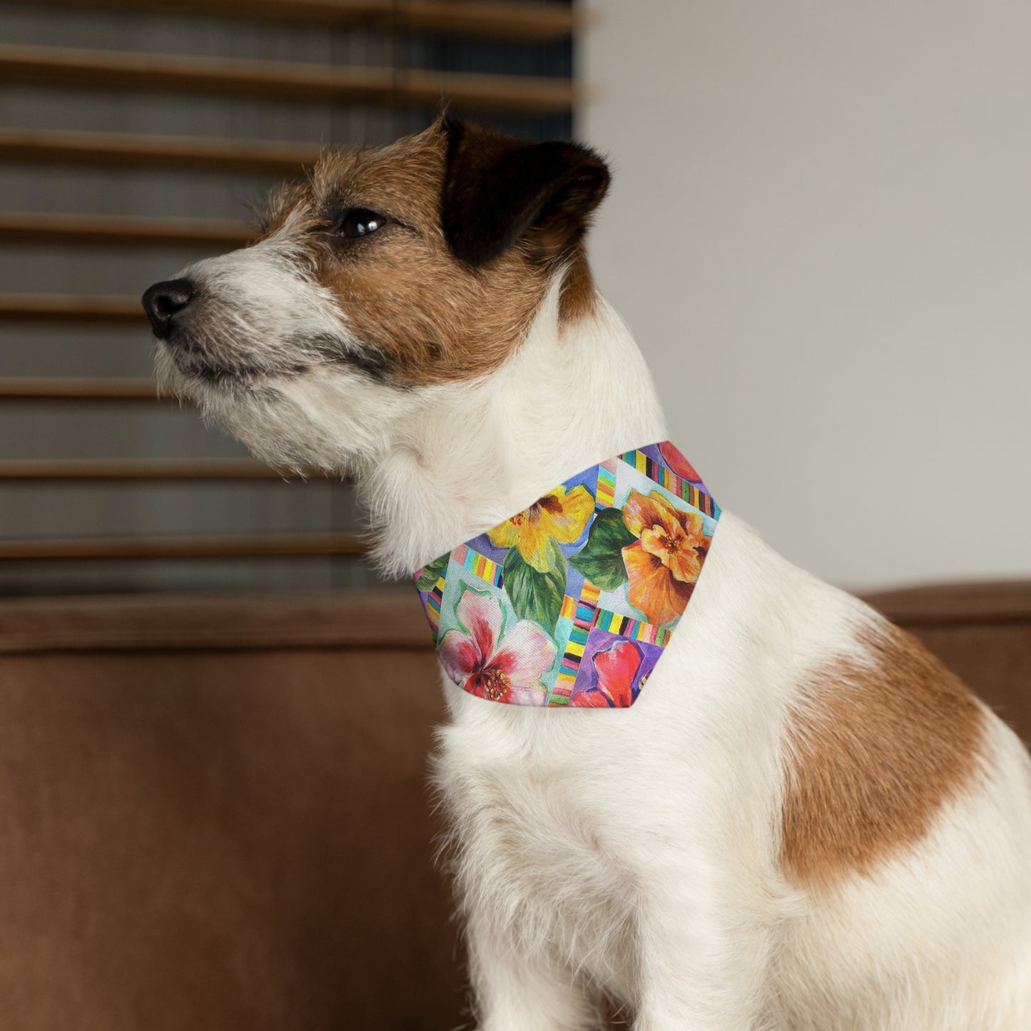 Hibiscus Pet Bandana Collar