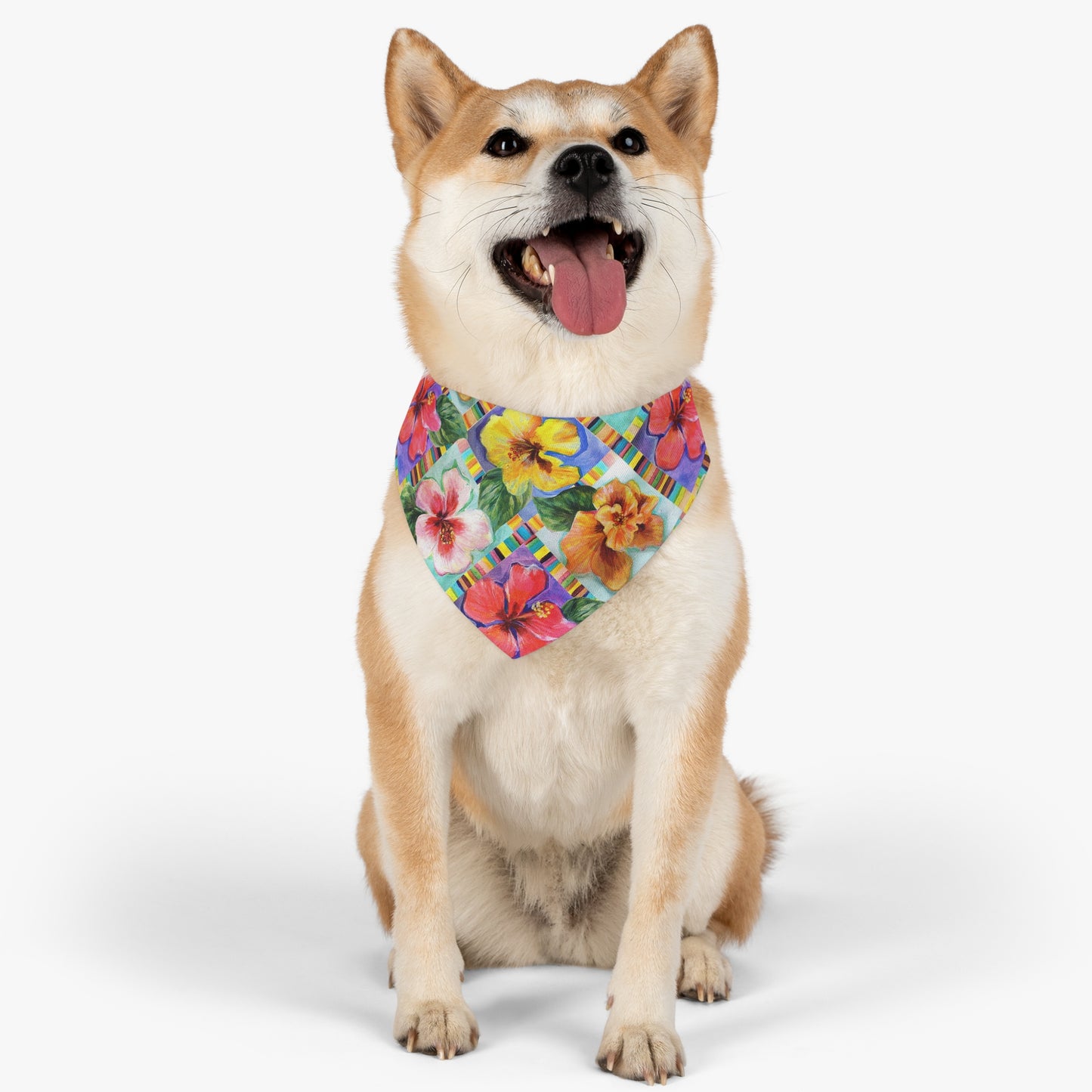 Hibiscus Pet Bandana Collar